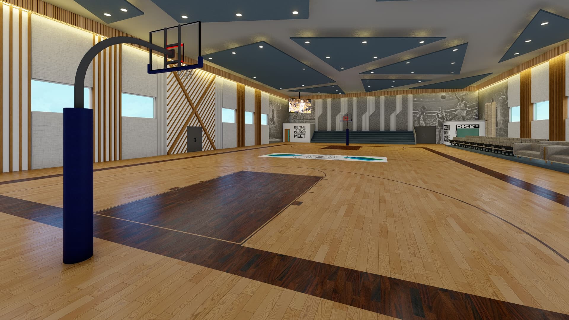Basketball Court perspective 4