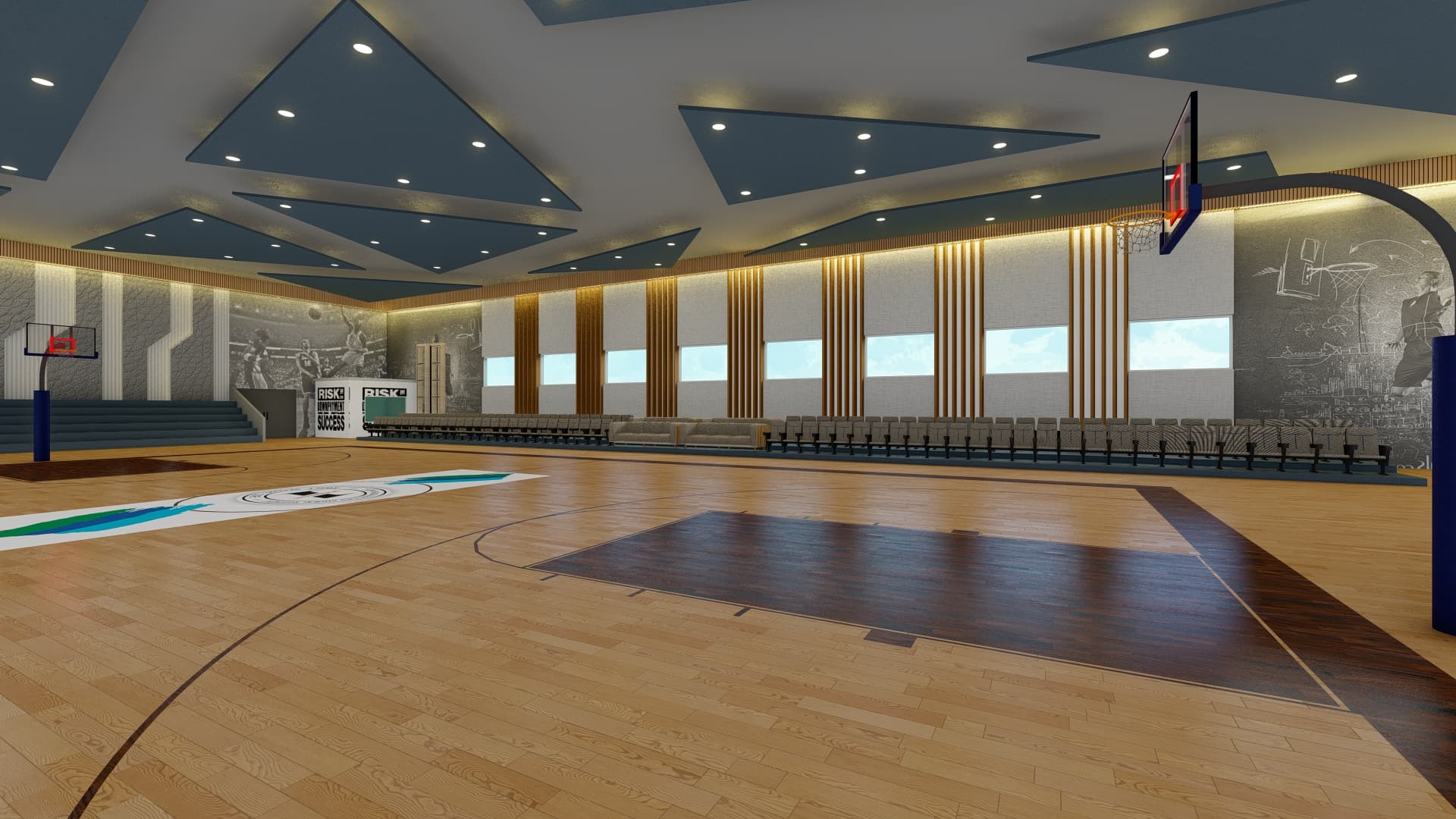 Basketball Court perspective 6