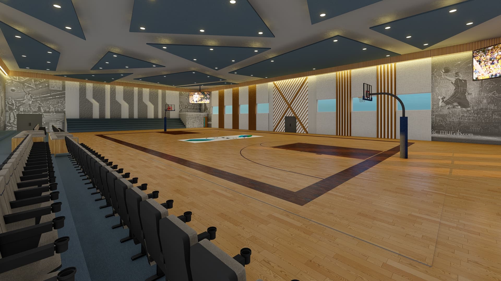 Basketball Court perspective 7