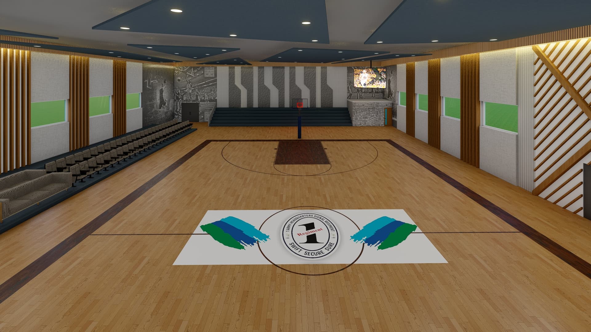Basketball Court perspective 8