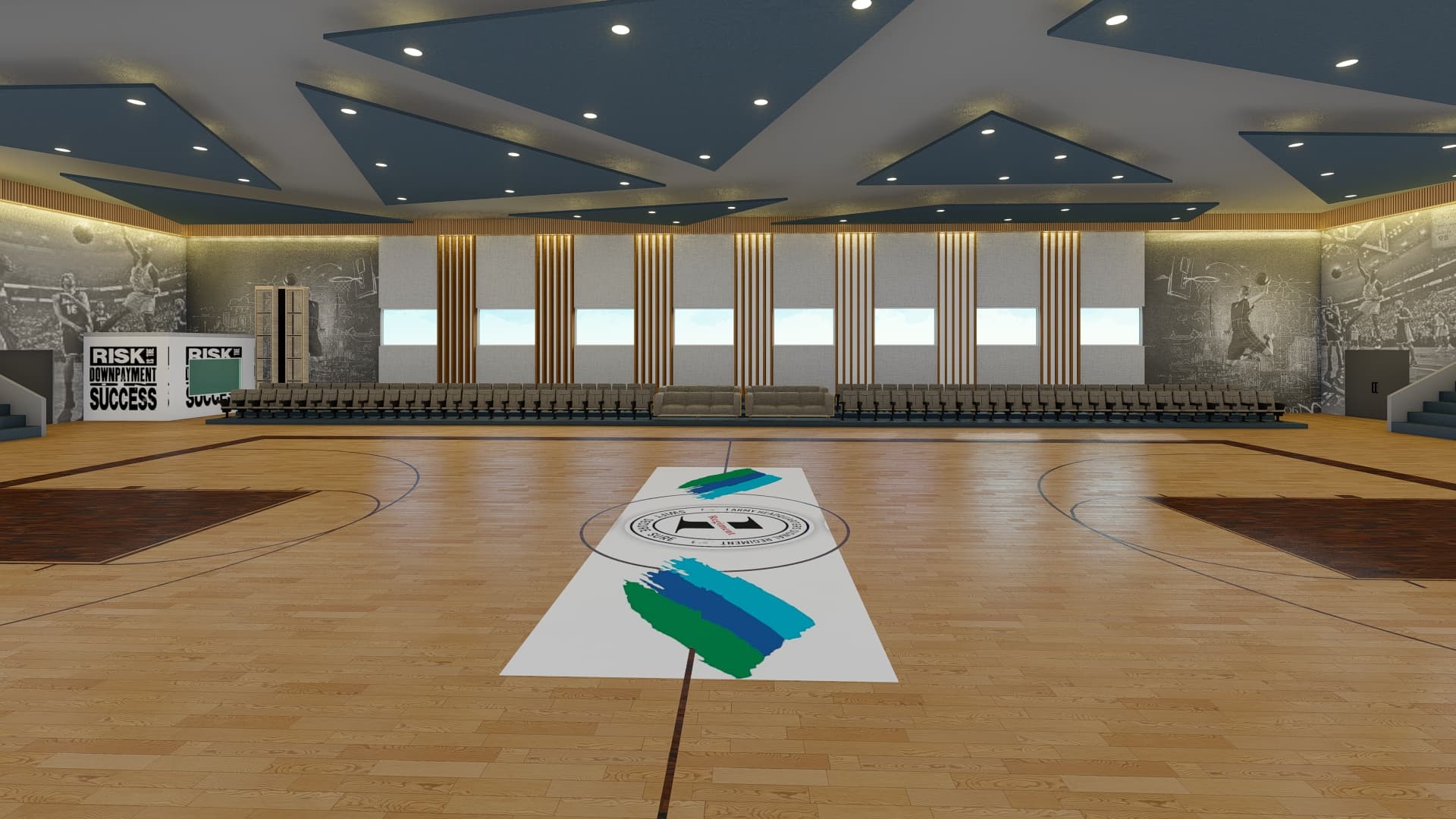 Basketball Court perspective 9